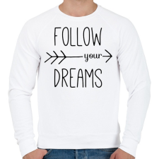 PRINTFASHION Follow your dreams - Férfi pulóver - Fehér férfi pulóver, kardigán