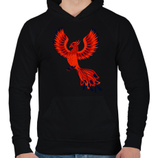 PRINTFASHION Főnix  - Férfi kapucnis pulóver - Fekete