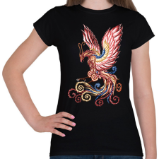 PRINTFASHION Főnix  - Női póló - Fekete női póló