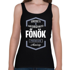 PRINTFASHION Főnök prémium minőség - Női atléta - Fekete