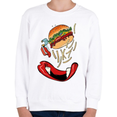 PRINTFASHION Foodporn - Gyerek pulóver - Fehér