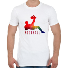PRINTFASHION FOOTBALL - Férfi póló - Fehér férfi póló