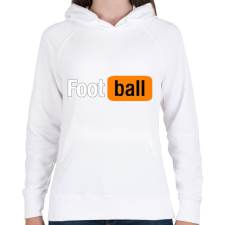 PRINTFASHION football - Női kapucnis pulóver - Fehér női pulóver, kardigán