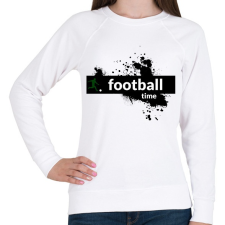 PRINTFASHION footballtime - Női pulóver - Fehér női pulóver, kardigán