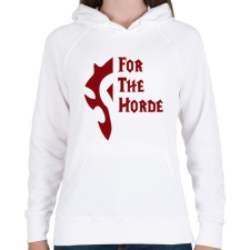 PRINTFASHION For the Horde - Női kapucnis pulóver - Fehér női pulóver, kardigán