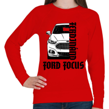 PRINTFASHION Ford Focus saját névvel   - Női pulóver - Piros női pulóver, kardigán
