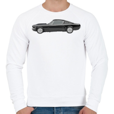 PRINTFASHION Ford Mustang - Férfi pulóver - Fehér férfi pulóver, kardigán
