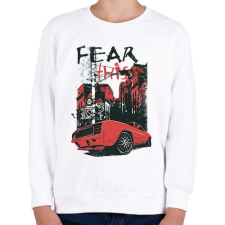 PRINTFASHION Ford Mustang - Gyerek pulóver - Fehér gyerek pulóver, kardigán