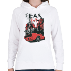 PRINTFASHION Ford Mustang - Női kapucnis pulóver - Fehér