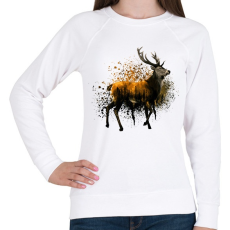 PRINTFASHION forest in deer - Női pulóver - Fehér