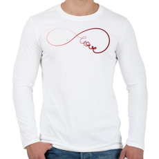 PRINTFASHION Forever1 - Férfi hosszú ujjú póló - Fehér