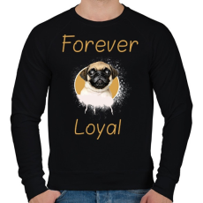 PRINTFASHION forever loyal - Férfi pulóver - Fekete