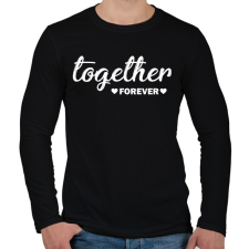 PRINTFASHION Forever together - páros 1 - Férfi hosszú ujjú póló - Fekete férfi póló