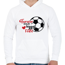PRINTFASHION Forever Your Biggest Fan - Férfi kapucnis pulóver - Fehér férfi pulóver, kardigán