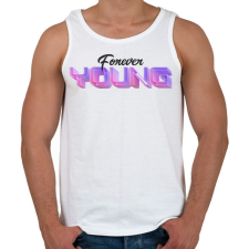 PRINTFASHION foreveryoung - Férfi atléta - Fehér atléta, trikó