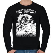 PRINTFASHION Forget lab safety - Férfi pulóver - Fekete férfi pulóver, kardigán