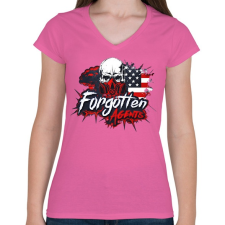 PRINTFASHION Forgotten Agents - Női V-nyakú póló - Rózsaszín női póló
