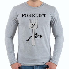 PRINTFASHION Forklift - Férfi hosszú ujjú póló - Sport szürke férfi póló