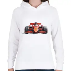 PRINTFASHION Forma1 autó - Női kapucnis pulóver - Fehér