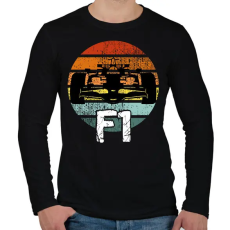 PRINTFASHION Forma1 - Férfi hosszú ujjú póló - Fekete