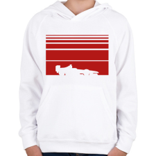 PRINTFASHION Forma1 - Gyerek kapucnis pulóver - Fehér gyerek pulóver, kardigán