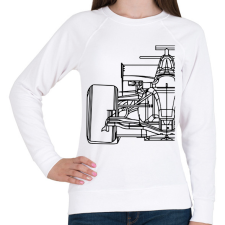 PRINTFASHION Forma1 - Női pulóver - Fehér női pulóver, kardigán