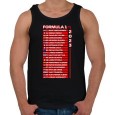 PRINTFASHION Forma 1 2023 versenyzők 006 - Férfi atléta - Fekete