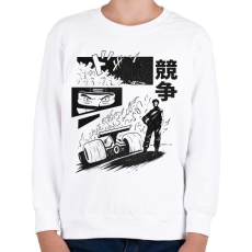 PRINTFASHION Forma 1 anime - Gyerek pulóver - Fehér