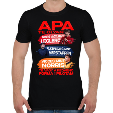 PRINTFASHION Forma 1 apa - Férfi póló - Fekete férfi póló