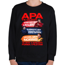 PRINTFASHION Forma 1 apa - Gyerek pulóver - Fekete gyerek pulóver, kardigán