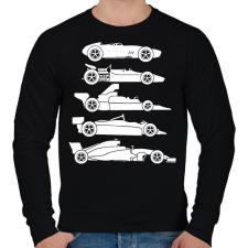 PRINTFASHION Forma 1 fejlődés - Férfi pulóver - Fekete férfi pulóver, kardigán