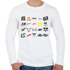 PRINTFASHION Forma 1 - Férfi hosszú ujjú póló - Fehér férfi póló