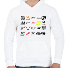 PRINTFASHION Forma 1 - Férfi kapucnis pulóver - Fehér