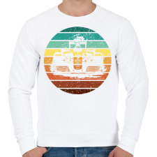 PRINTFASHION Forma 1 - Férfi pulóver - Fehér férfi pulóver, kardigán