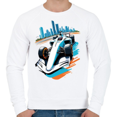 PRINTFASHION Forma 1 - Férfi pulóver - Fehér