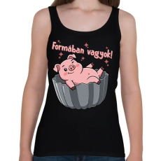 PRINTFASHION Formában vagyok - Női atléta - Fekete