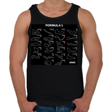 PRINTFASHION Formula 1 2022 - Férfi atléta - Fekete atléta, trikó