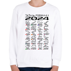 PRINTFASHION Formula 1 2024 F - Gyerek pulóver - Fehér