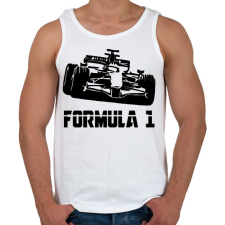 PRINTFASHION Formula 1 - Férfi atléta - Fehér atléta, trikó