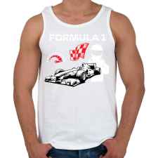 PRINTFASHION Formula 1 - Férfi atléta - Fehér atléta, trikó