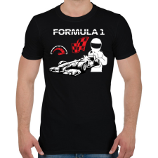 PRINTFASHION Formula 1 - Férfi póló - Fekete férfi póló