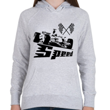PRINTFASHION Formula One Speed F1 - Női kapucnis pulóver - Sport szürke női pulóver, kardigán