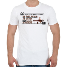 PRINTFASHION Forrest Gump bonbon - Férfi póló - Fehér férfi póló