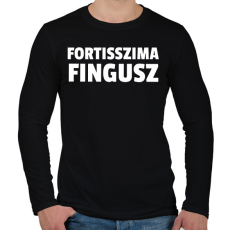 PRINTFASHION FORTISSZIMA FINGUSZ - Férfi hosszú ujjú póló - Fekete