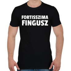 PRINTFASHION FORTISSZIMA FINGUSZ - Férfi póló - Fekete