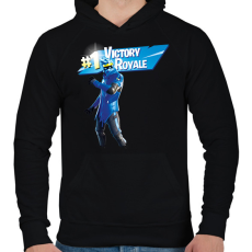 PRINTFASHION Fortnite #1 Vicory Royale Ninja - Férfi kapucnis pulóver - Fekete