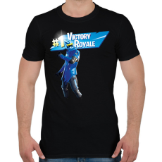 PRINTFASHION Fortnite #1 Vicory Royale Ninja - Férfi póló - Fekete