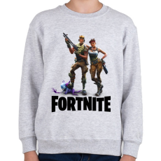 PRINTFASHION Fortnite #3 /Black/ - Gyerek pulóver - Sport szürke