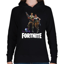 PRINTFASHION Fortnite #3 - Női kapucnis pulóver - Fekete női pulóver, kardigán