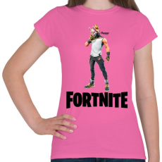 PRINTFASHION Fortnite #4 /Black/ - Női póló - Rózsaszín